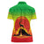 Ethiopia Christmas Women Polo Shirt with Mountain Gazelle Sunset Ethiopian Flag Colors and Tribal Pattern Design - Wonder Print Shop