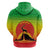 Ethiopia Christmas Zip Hoodie with Mountain Gazelle Sunset Ethiopian Flag Colors and Tribal Pattern Design - Wonder Print Shop
