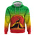 Ethiopia Christmas Zip Hoodie with Mountain Gazelle Sunset Ethiopian Flag Colors and Tribal Pattern Design - Wonder Print Shop