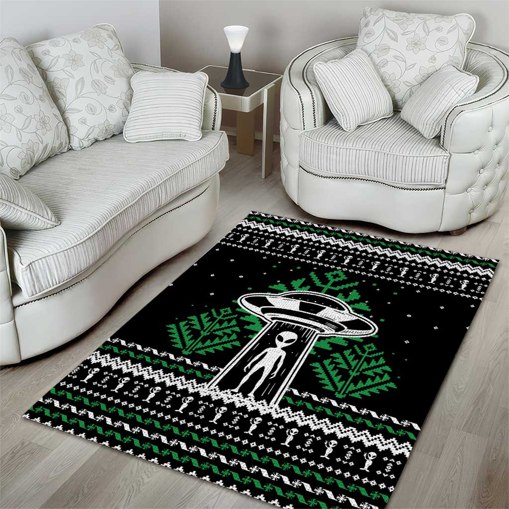 Alien Christmas Area Rug Xmas Holiday Patterns - Wonder Print Shop