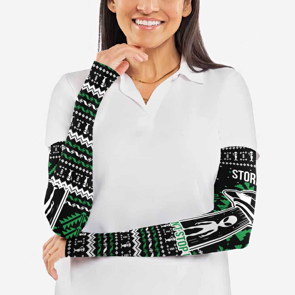 Alien Christmas Arm Sleeves Xmas Holiday Patterns - Wonder Print Shop