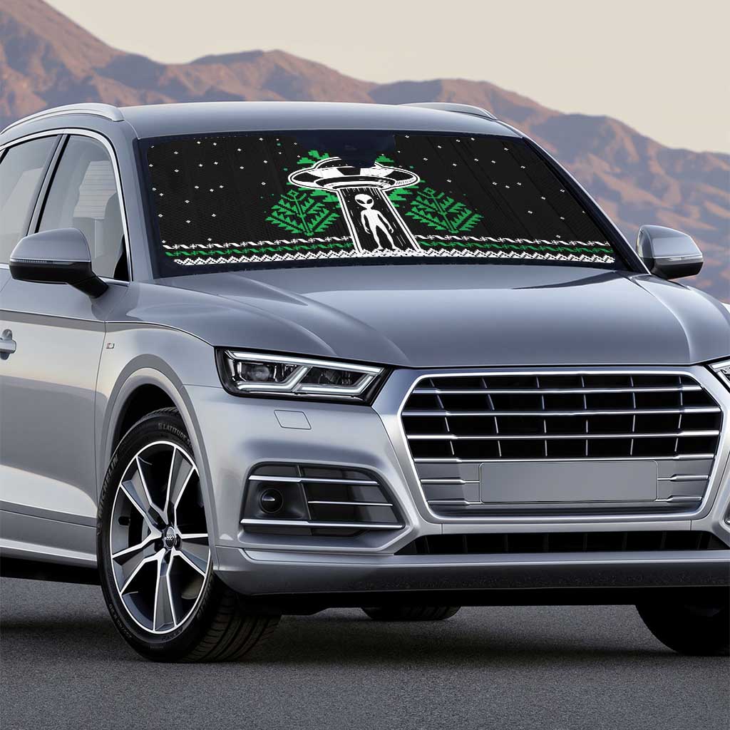 Alien Christmas Auto Sun Shade Xmas Holiday Patterns - Wonder Print Shop