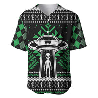 Alien Christmas Baseball Jersey Xmas Holiday Patterns - Wonder Print Shop