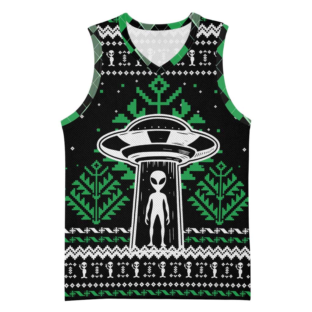 Alien Christmas Basketball Jersey Xmas Holiday Patterns - Wonder Print Shop