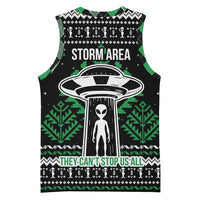 Alien Christmas Basketball Jersey Xmas Holiday Patterns - Wonder Print Shop