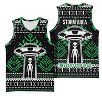 Alien Christmas Basketball Jersey Xmas Holiday Patterns - Wonder Print Shop