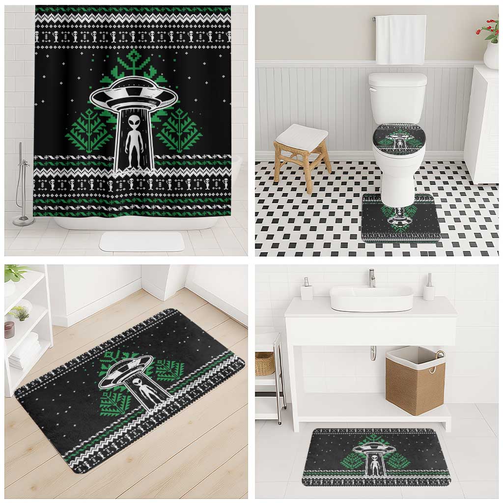 Alien Christmas Bathroom Set Xmas Holiday Patterns - Wonder Print Shop