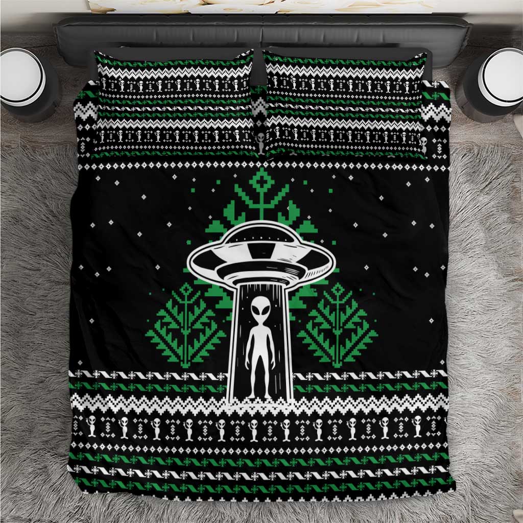 Alien Christmas Bedding Set Xmas Holiday Patterns - Wonder Print Shop