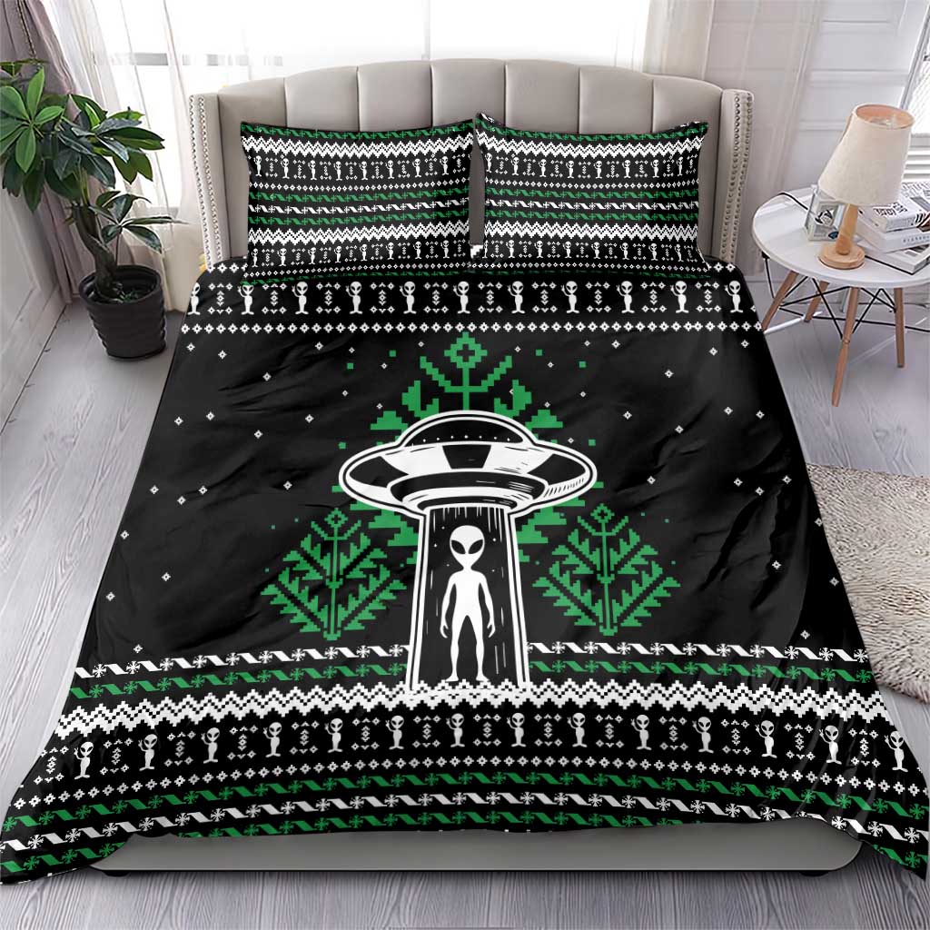 Alien Christmas Bedding Set Xmas Holiday Patterns - Wonder Print Shop