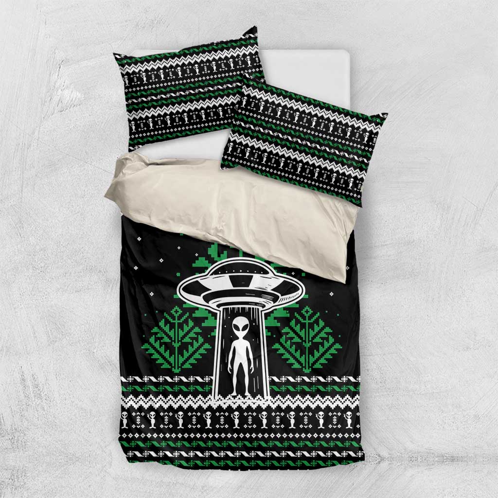 Alien Christmas Bedding Set Xmas Holiday Patterns - Wonder Print Shop