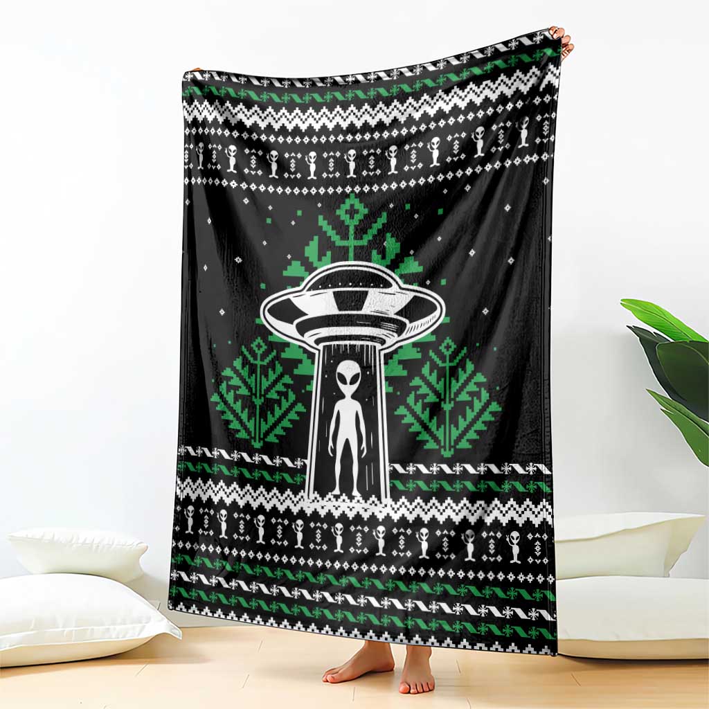 Alien Christmas Blanket Xmas Holiday Patterns - Wonder Print Shop