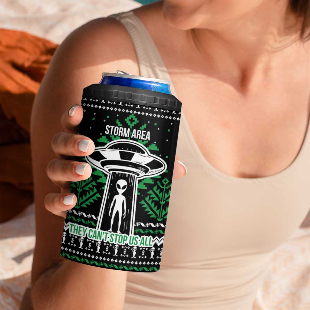 Alien Christmas 4 in 1 Can Cooler Tumbler Xmas Holiday Patterns - Wonder Print Shop
