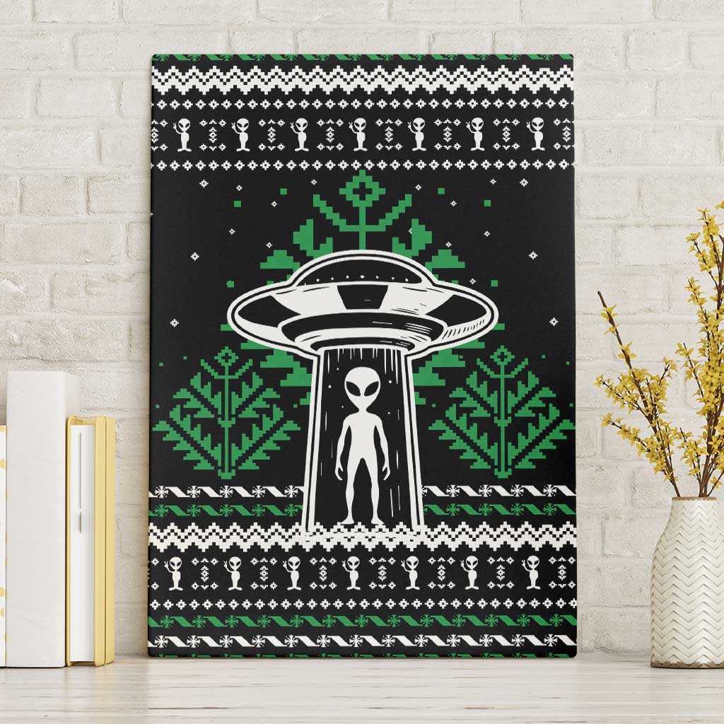 Alien Christmas Canvas Wall Art Xmas Holiday Patterns - Wonder Print Shop