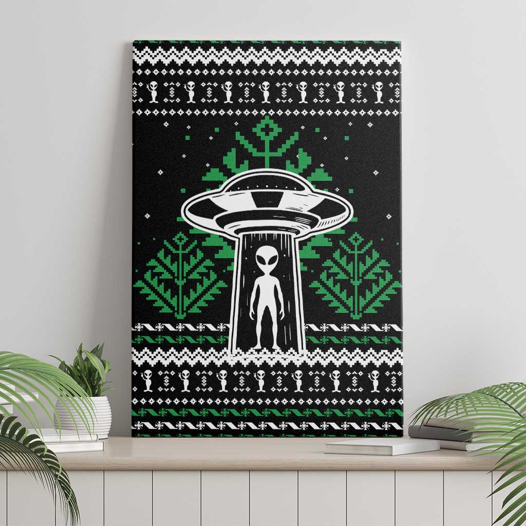 Alien Christmas Canvas Wall Art Xmas Holiday Patterns - Wonder Print Shop