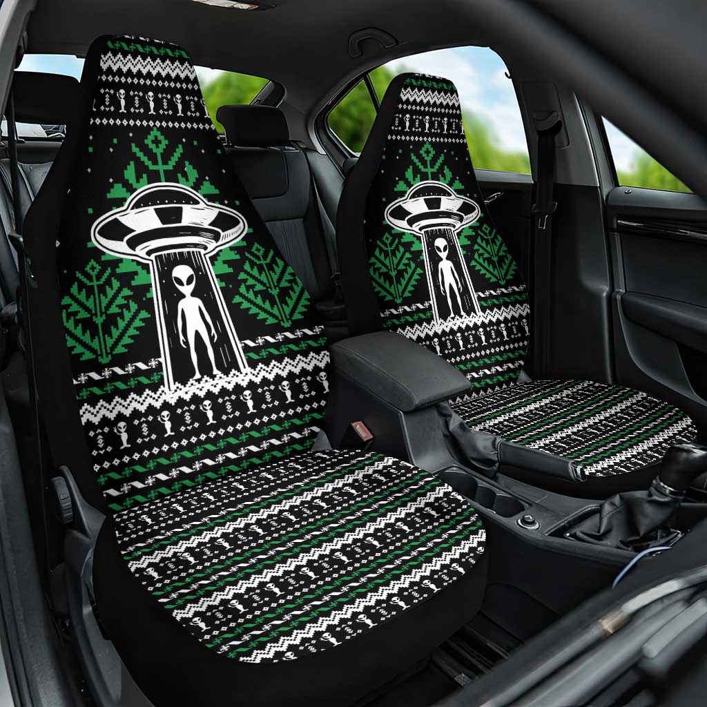 Alien Christmas Car Seat Cover Xmas Holiday Patterns - Wonder Print Shop