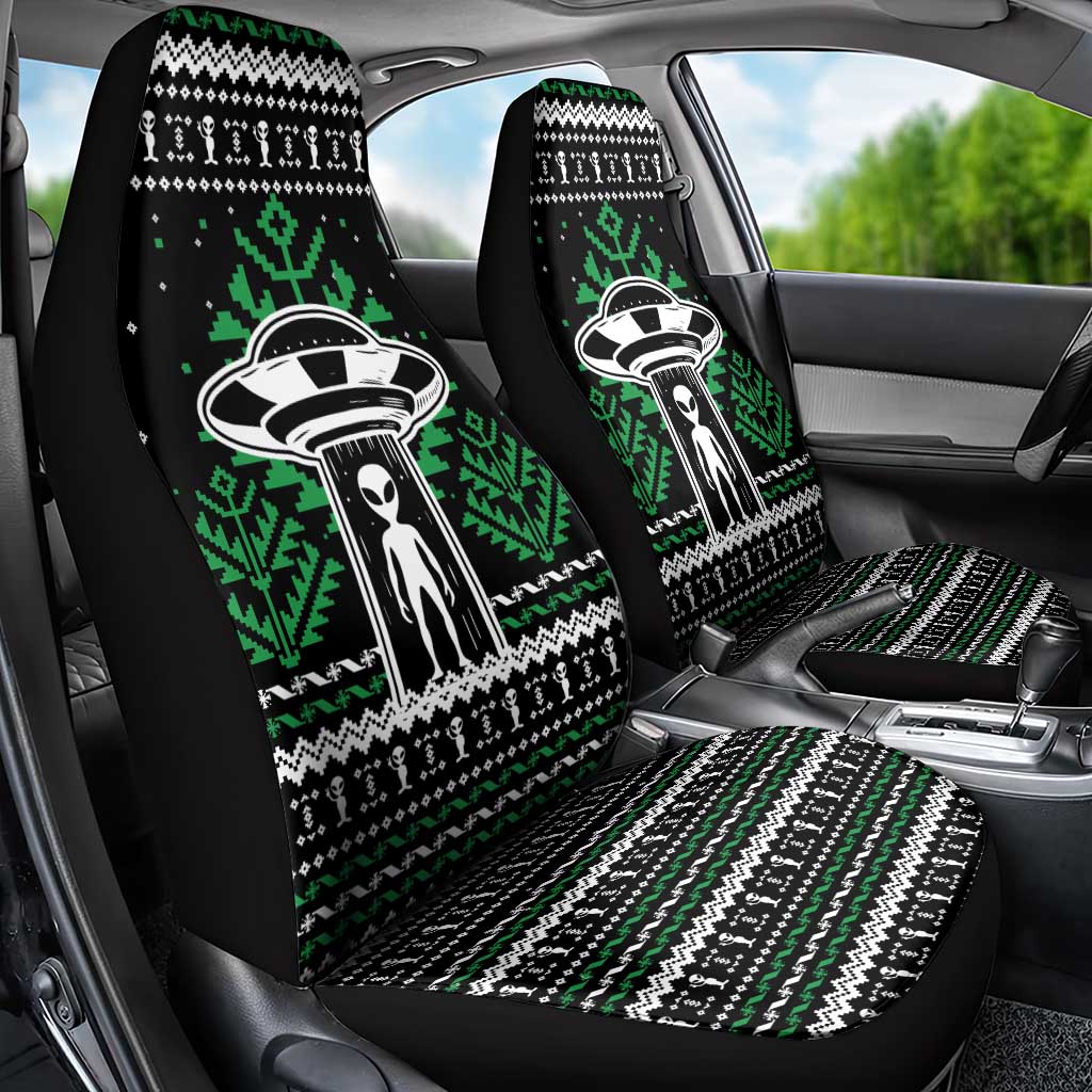 Alien Christmas Car Seat Cover Xmas Holiday Patterns - Wonder Print Shop