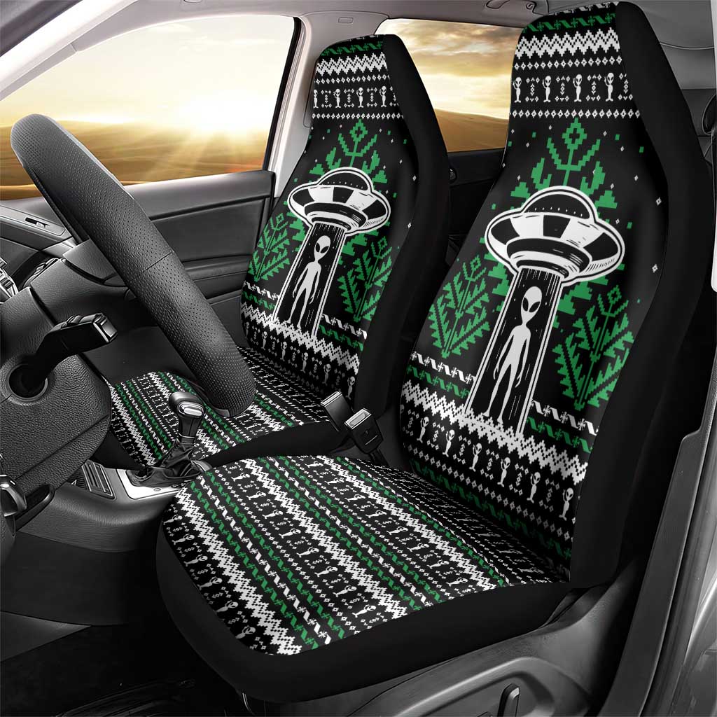 Alien Christmas Car Seat Cover Xmas Holiday Patterns - Wonder Print Shop
