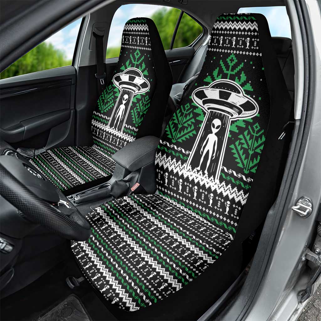 Alien Christmas Car Seat Cover Xmas Holiday Patterns - Wonder Print Shop