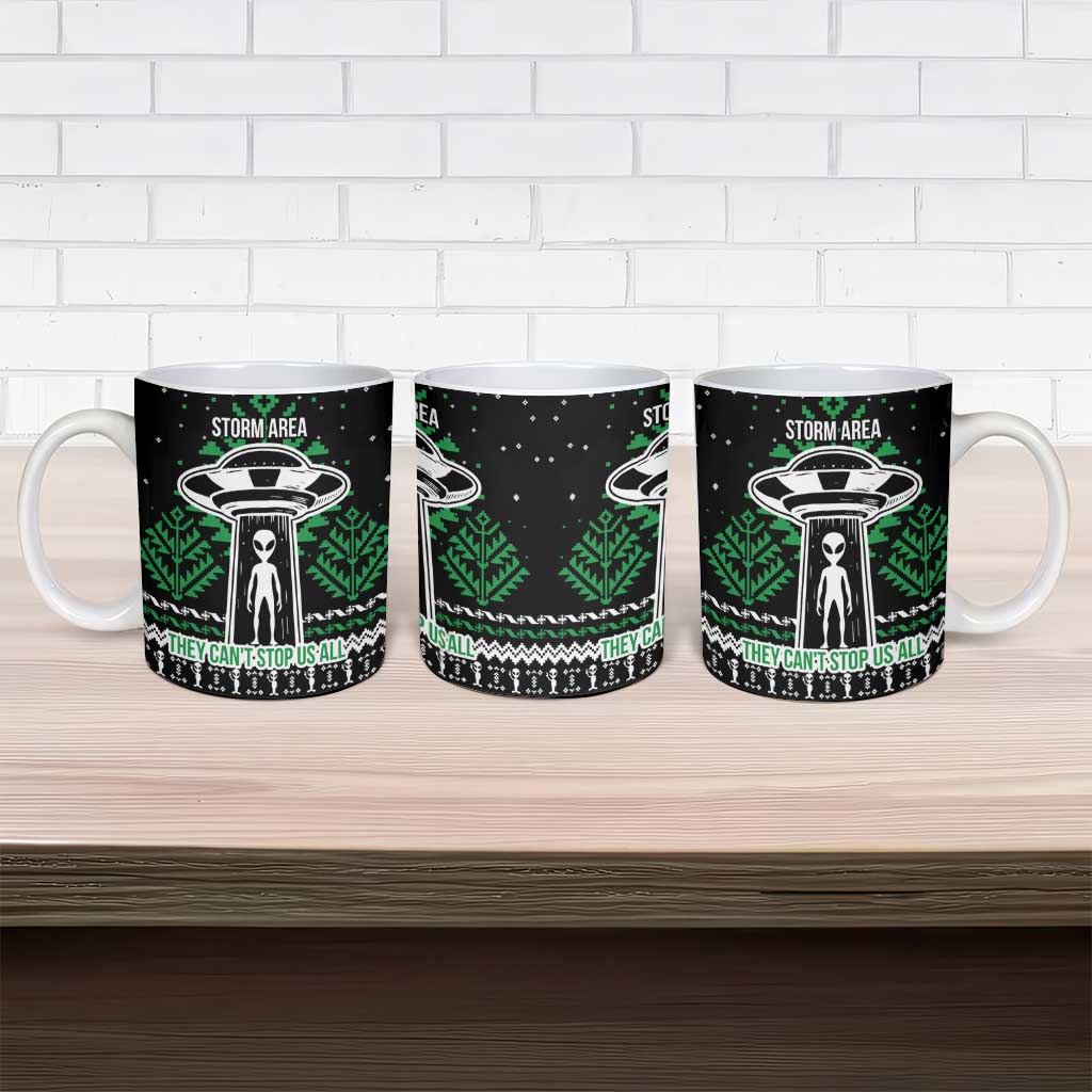 Alien Christmas Ceramic Mug Xmas Holiday Patterns - Wonder Print Shop