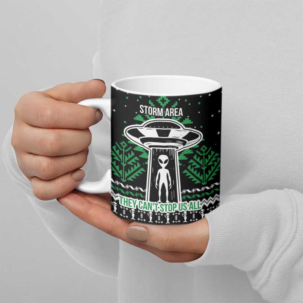 Alien Christmas Ceramic Mug Xmas Holiday Patterns - Wonder Print Shop