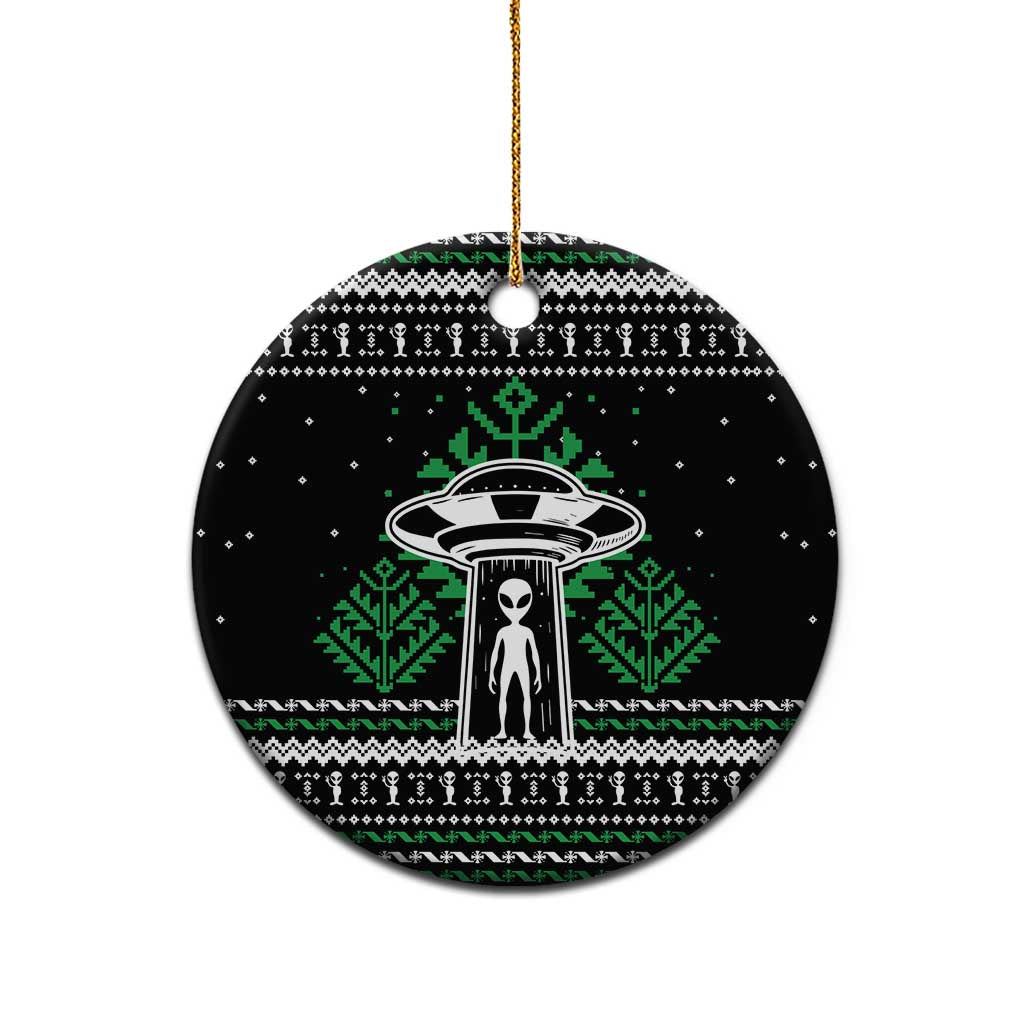 Alien Christmas Ceramic Ornament Xmas Holiday Patterns - Wonder Print Shop