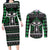 Alien Christmas Couples Matching Long Sleeve Bodycon Dress and Long Sleeve Button Shirt Xmas Holiday Patterns - Wonder Print Shop