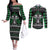 Alien Christmas Couples Matching Off The Shoulder Long Sleeve Dress and Long Sleeve Button Shirt Xmas Holiday Patterns - Wonder Print Shop
