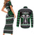 Alien Christmas Couples Matching Short Sleeve Bodycon Dress and Long Sleeve Button Shirt Xmas Holiday Patterns - Wonder Print Shop
