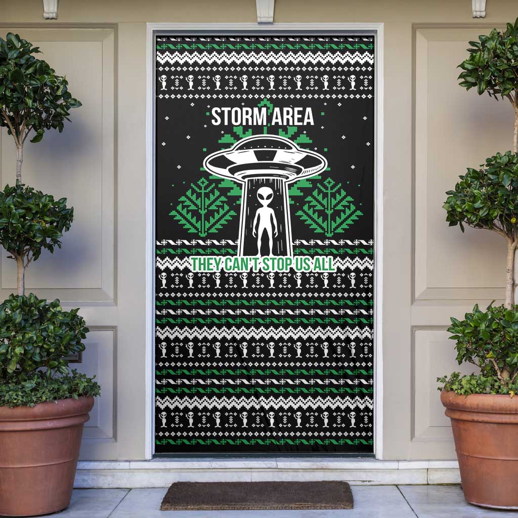 Alien Christmas Door Cover Xmas Holiday Patterns - Wonder Print Shop