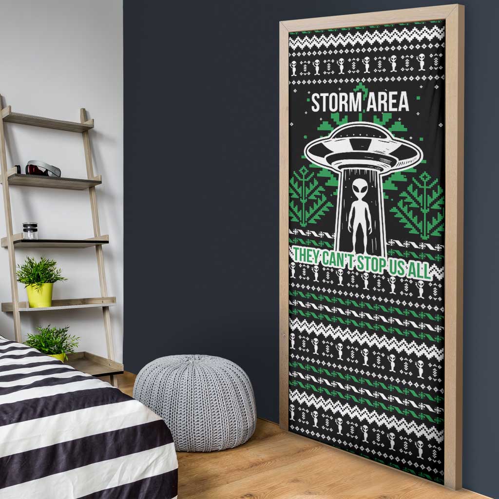 Alien Christmas Door Cover Xmas Holiday Patterns - Wonder Print Shop