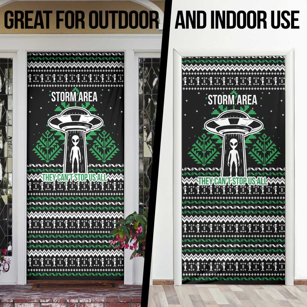 Alien Christmas Door Cover Xmas Holiday Patterns - Wonder Print Shop