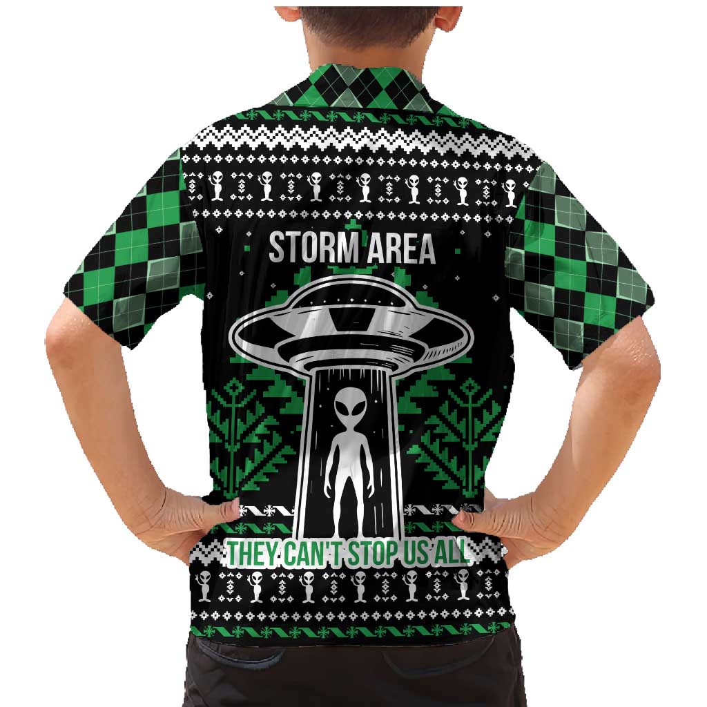Alien Christmas Family Matching Mermaid Dress and Hawaiian Shirt Xmas Holiday Patterns - Wonder Print Shop