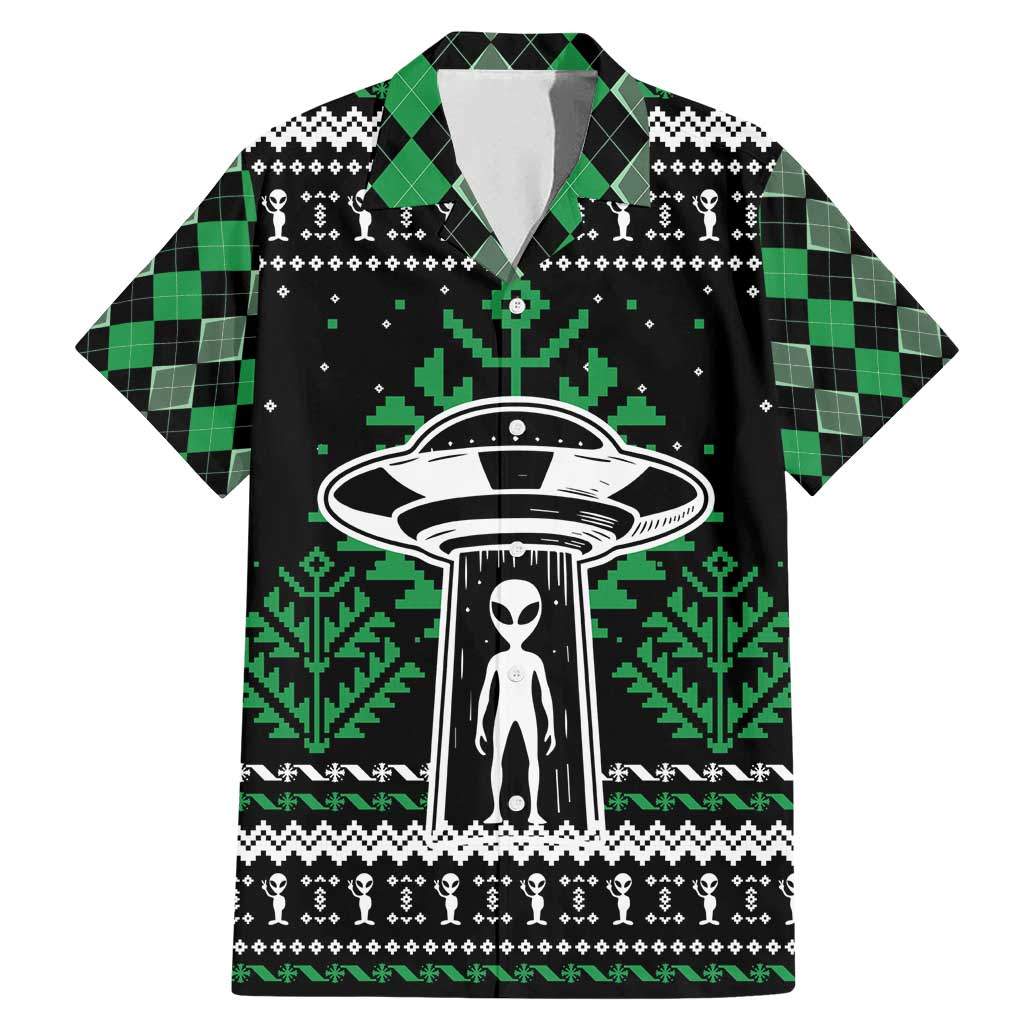 Alien Christmas Family Matching Mermaid Dress and Hawaiian Shirt Xmas Holiday Patterns - Wonder Print Shop