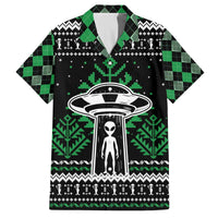 Alien Christmas Family Matching Off The Shoulder Long Sleeve Dress and Hawaiian Shirt Xmas Holiday Patterns - Wonder Print Shop