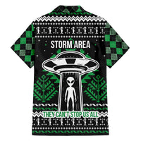 Alien Christmas Family Matching Off The Shoulder Long Sleeve Dress and Hawaiian Shirt Xmas Holiday Patterns - Wonder Print Shop