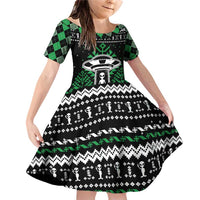 Alien Christmas Family Matching Off Shoulder Short Dress and Hawaiian Shirt Xmas Holiday Patterns - Wonder Print Shop