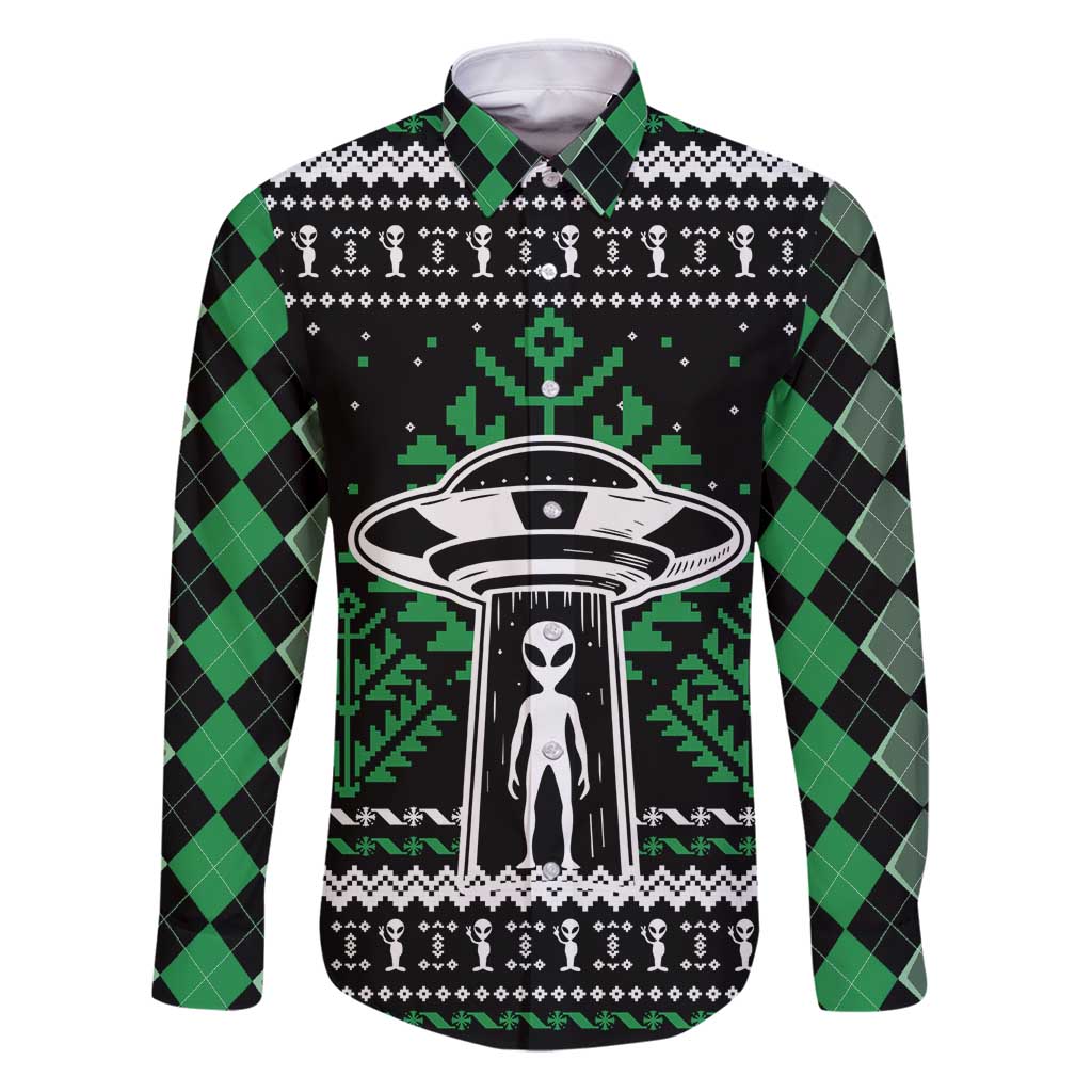 Alien Christmas Family Matching Puletasi and Hawaiian Shirt Xmas Holiday Patterns - Wonder Print Shop