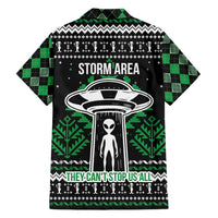 Alien Christmas Family Matching Short Sleeve Bodycon Dress and Hawaiian Shirt Xmas Holiday Patterns - Wonder Print Shop