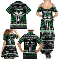 Alien Christmas Family Matching Summer Maxi Dress and Hawaiian Shirt Xmas Holiday Patterns - Wonder Print Shop