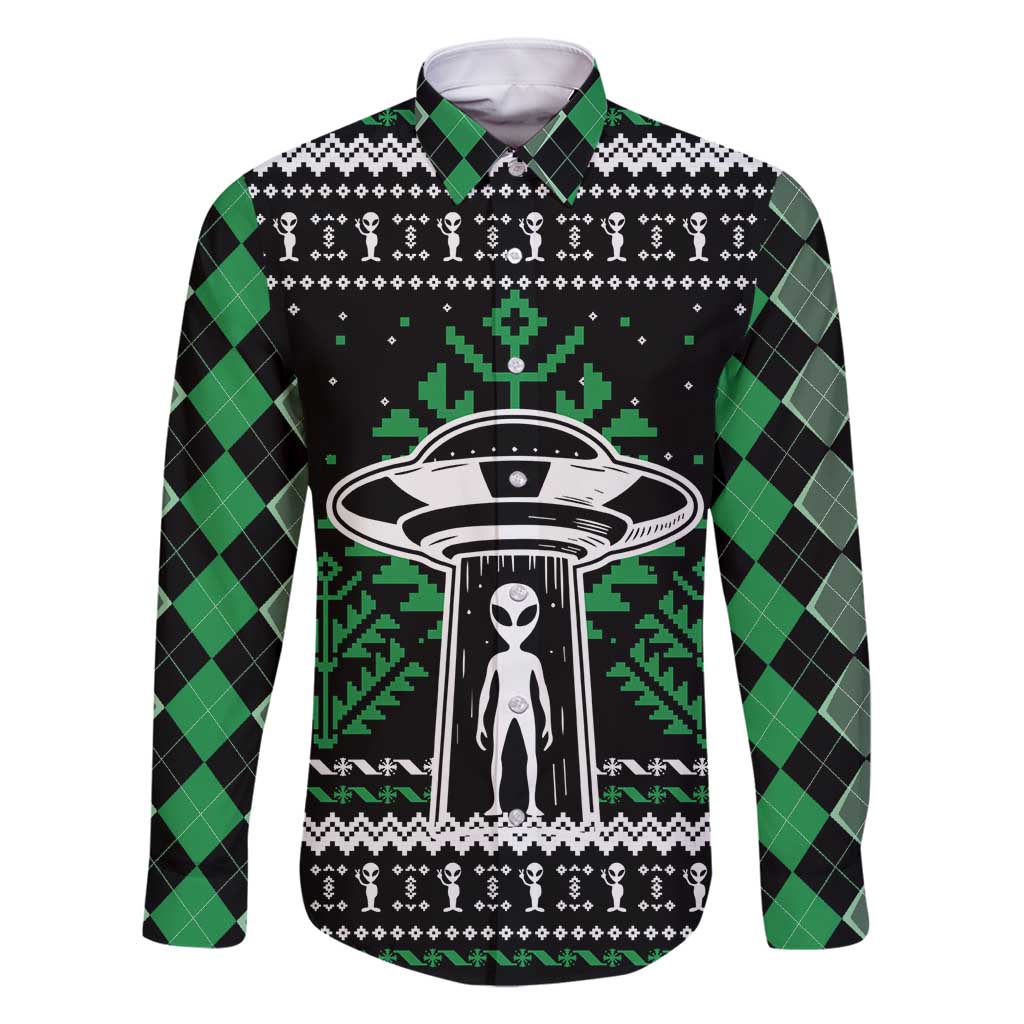 Alien Christmas Family Matching Summer Maxi Dress and Hawaiian Shirt Xmas Holiday Patterns - Wonder Print Shop