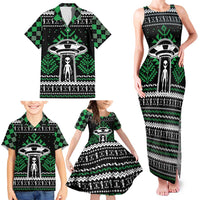 Alien Christmas Family Matching Tank Maxi Dress and Hawaiian Shirt Xmas Holiday Patterns - Wonder Print Shop