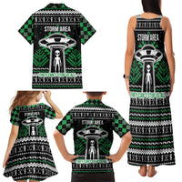 Alien Christmas Family Matching Tank Maxi Dress and Hawaiian Shirt Xmas Holiday Patterns - Wonder Print Shop