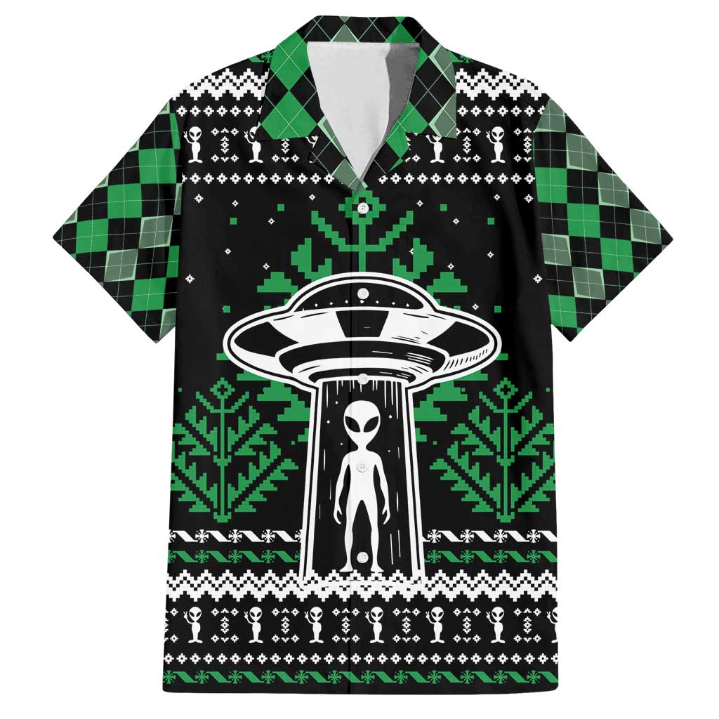 Alien Christmas Family Matching Tank Maxi Dress and Hawaiian Shirt Xmas Holiday Patterns - Wonder Print Shop