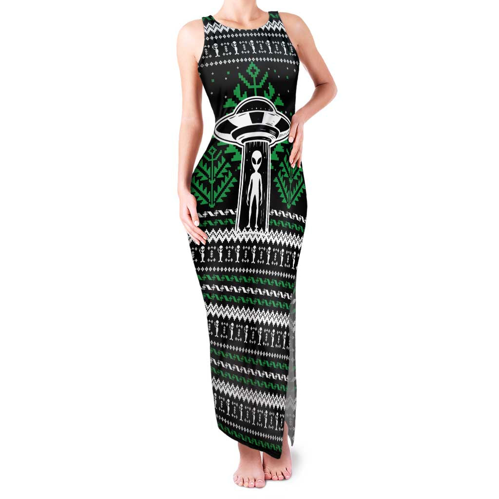 Alien Christmas Family Matching Tank Maxi Dress and Hawaiian Shirt Xmas Holiday Patterns - Wonder Print Shop