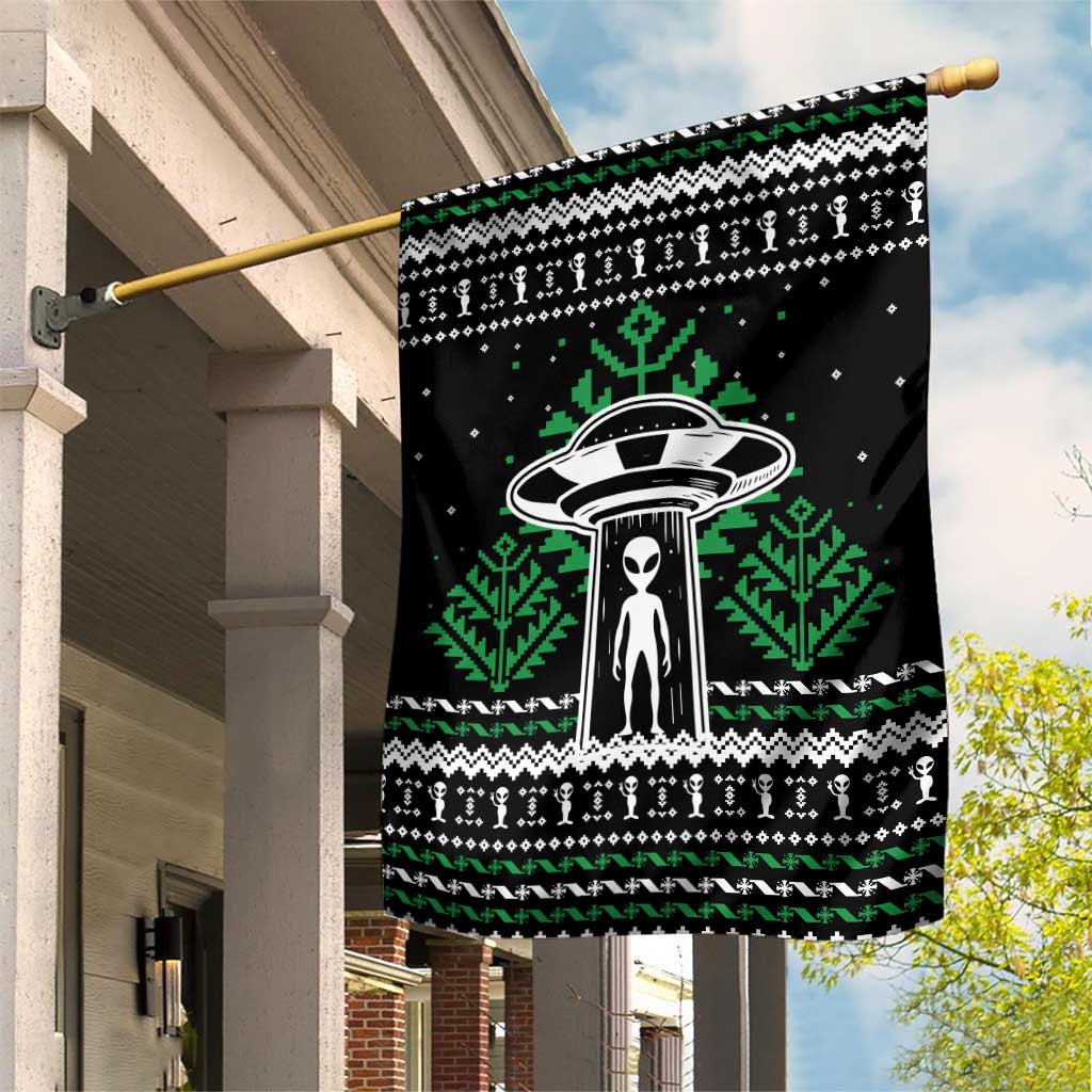 Alien Christmas Garden Flag Xmas Holiday Patterns - Wonder Print Shop
