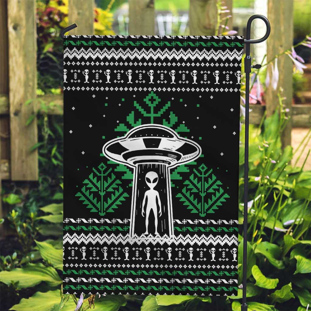 Alien Christmas Garden Flag Xmas Holiday Patterns - Wonder Print Shop