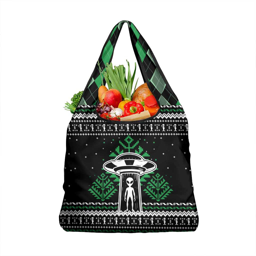 Alien Christmas Grocery Bag Xmas Holiday Patterns - Wonder Print Shop