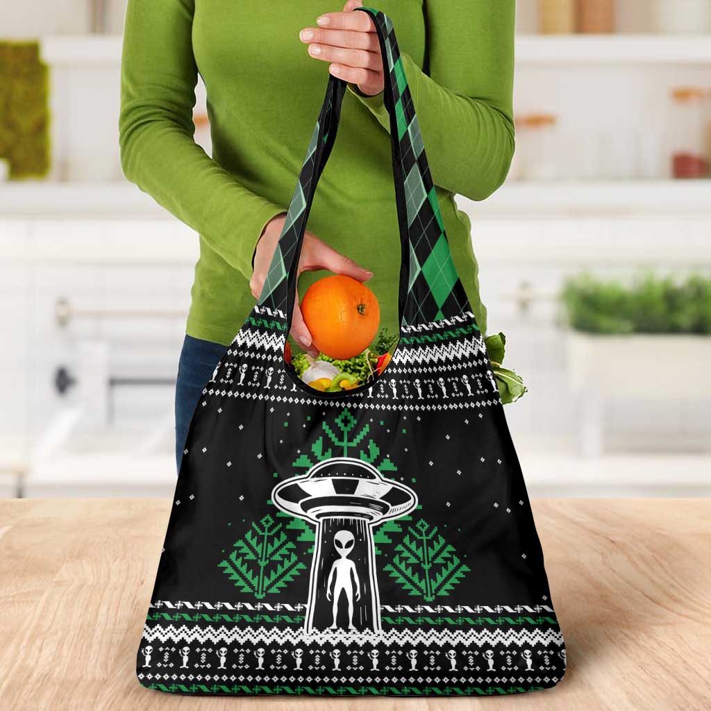 Alien Christmas Grocery Bag Xmas Holiday Patterns - Wonder Print Shop