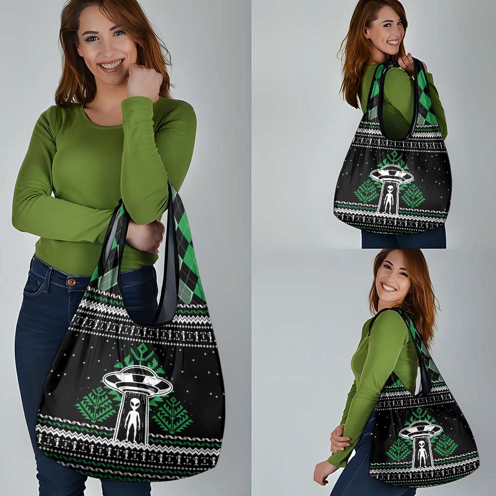 Alien Christmas Grocery Bag Xmas Holiday Patterns - Wonder Print Shop