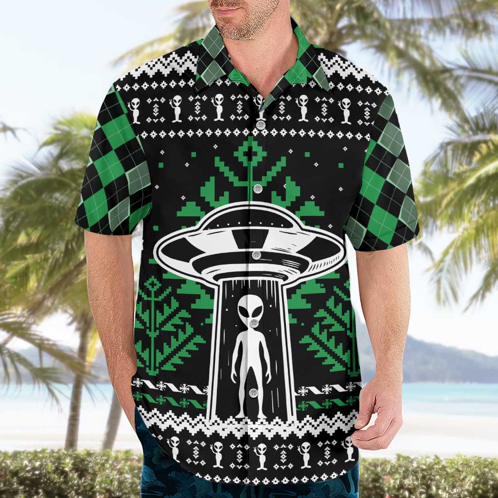 Alien Christmas Hawaiian Shirt Xmas Holiday Patterns - Wonder Print Shop